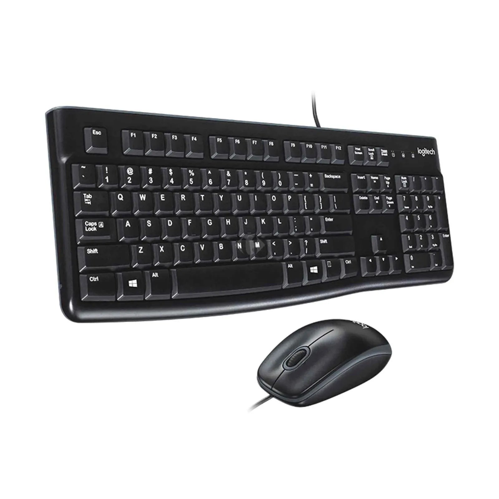 Teclado y Mouse con cable Logitech Desktop MK120 negro