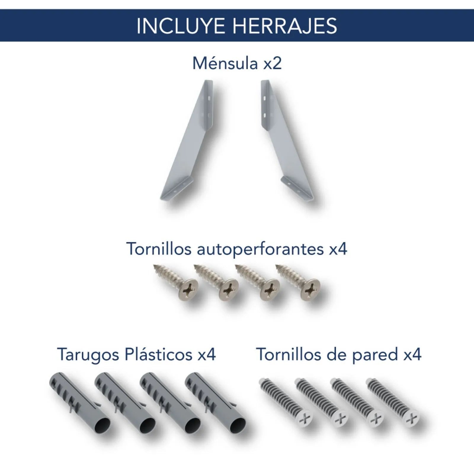 Estante kit Centro Estant con soporte 60 x 40 cm. blanco