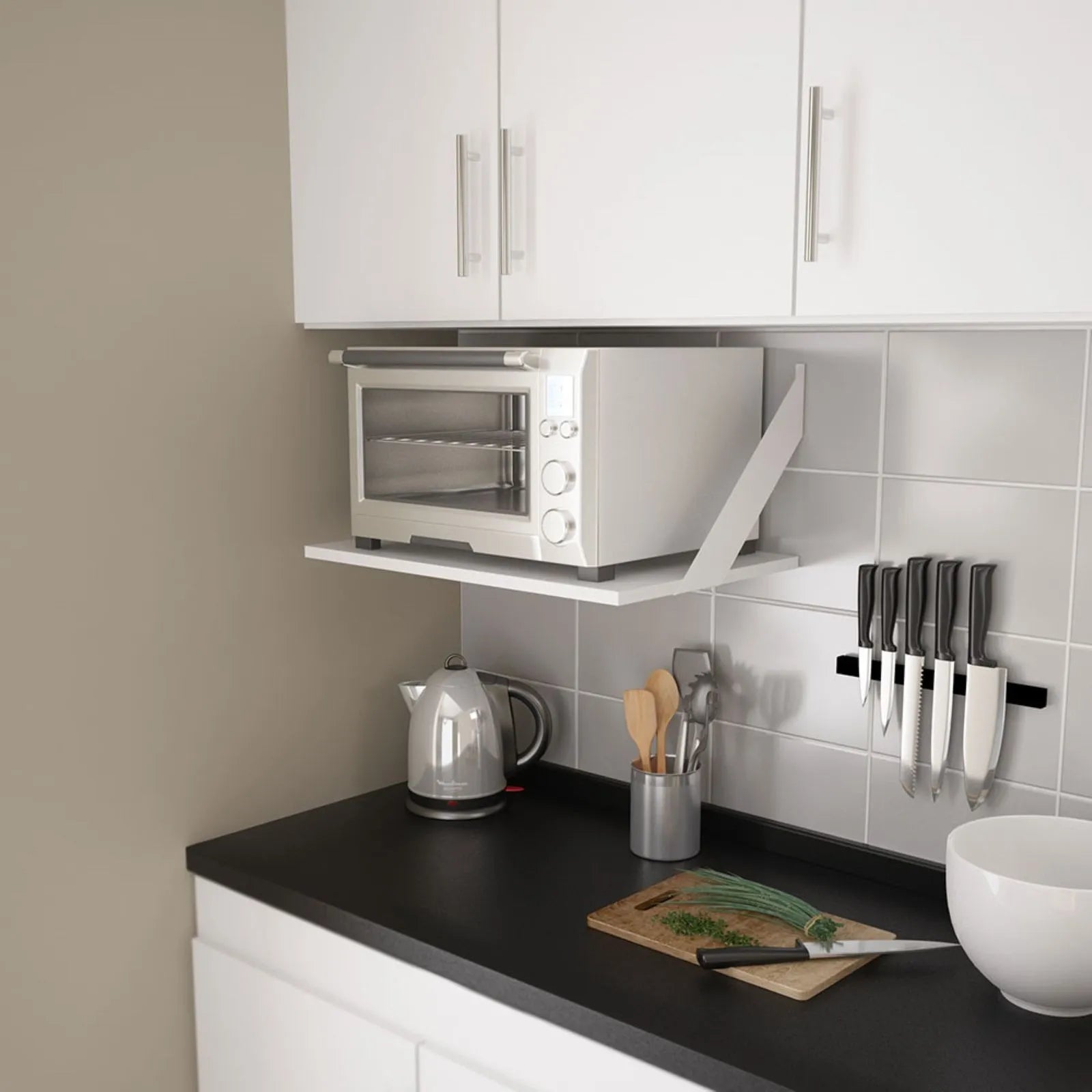 Estante kit Centro Estant con soporte 60 x 40 cm. blanco