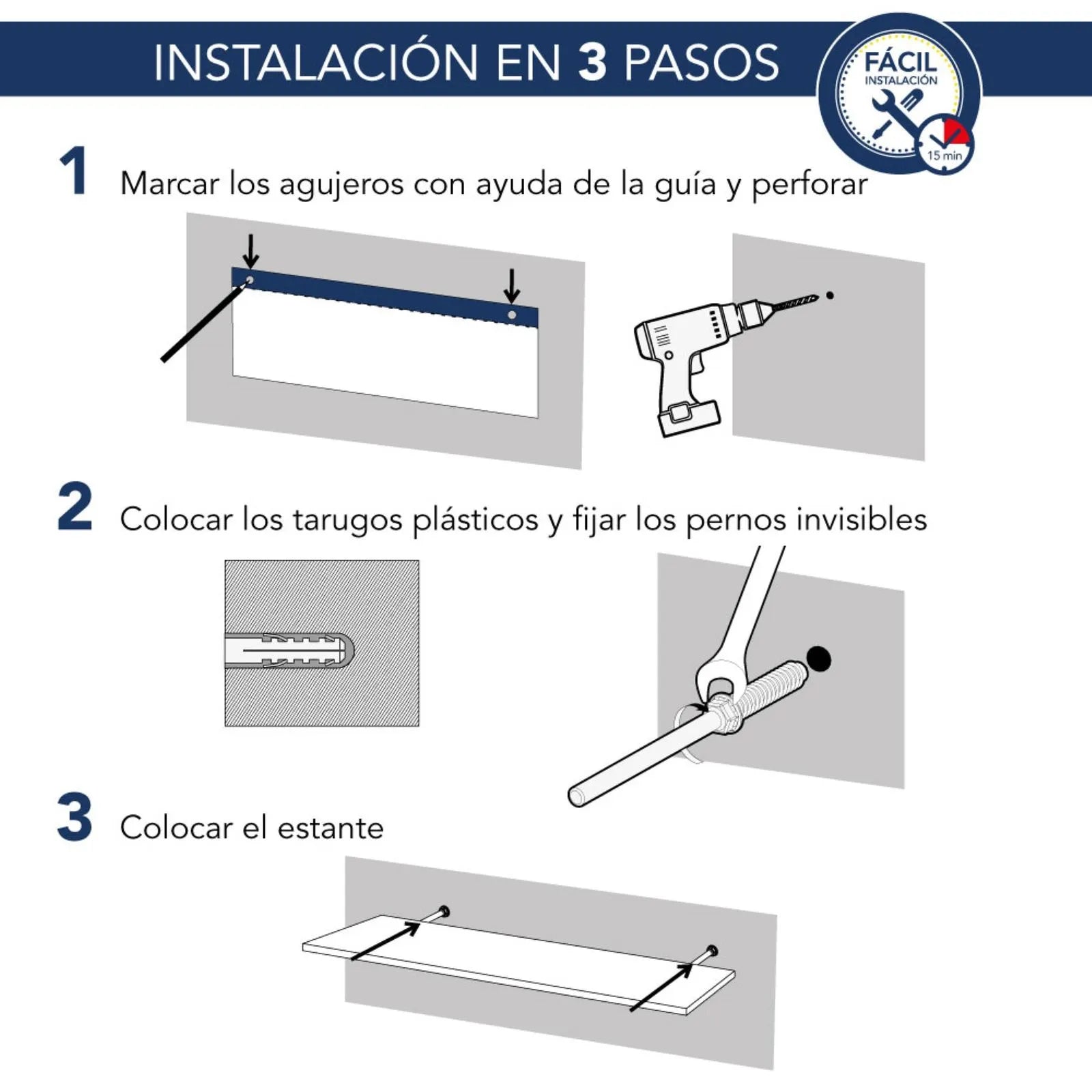 Estante slim Centro Estant 60 x 20 cm. blanco