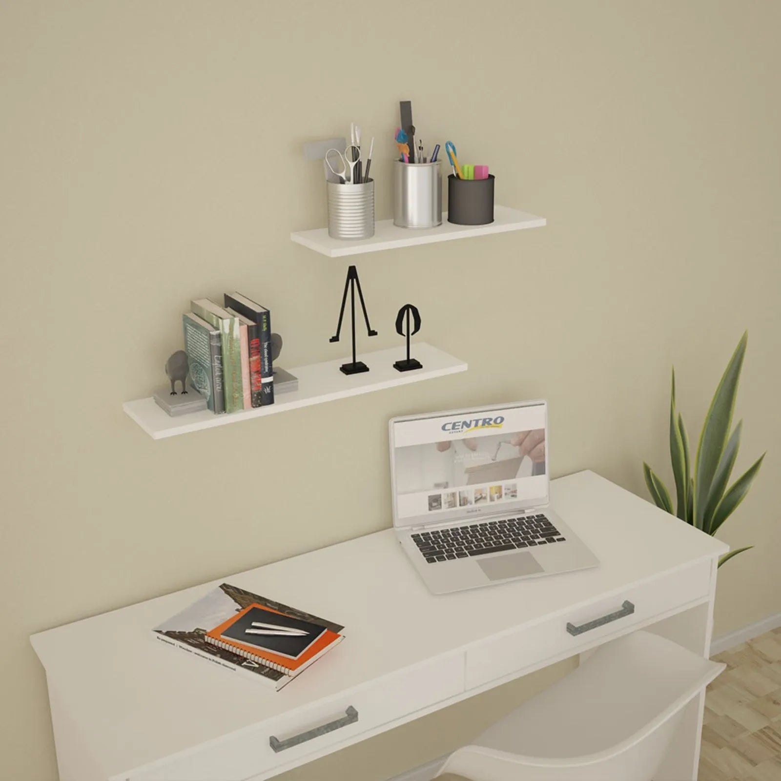 Estante slim Centro Estant 60 x 20 cm. blanco