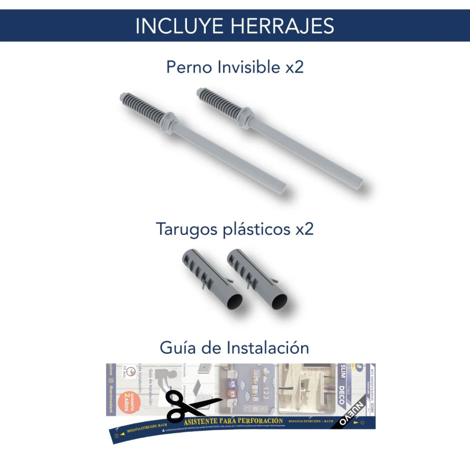 Estante slim Centro Estant 80 x 20 cm. blanco