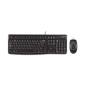 Teclado y Mouse con cable Logitech Desktop MK120 negro