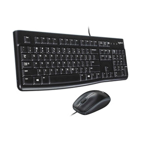Teclado y Mouse con cable Logitech Desktop MK120 negro