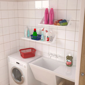 Estante kit Centro Estant con soporte 80 x 20 cm. blanco
