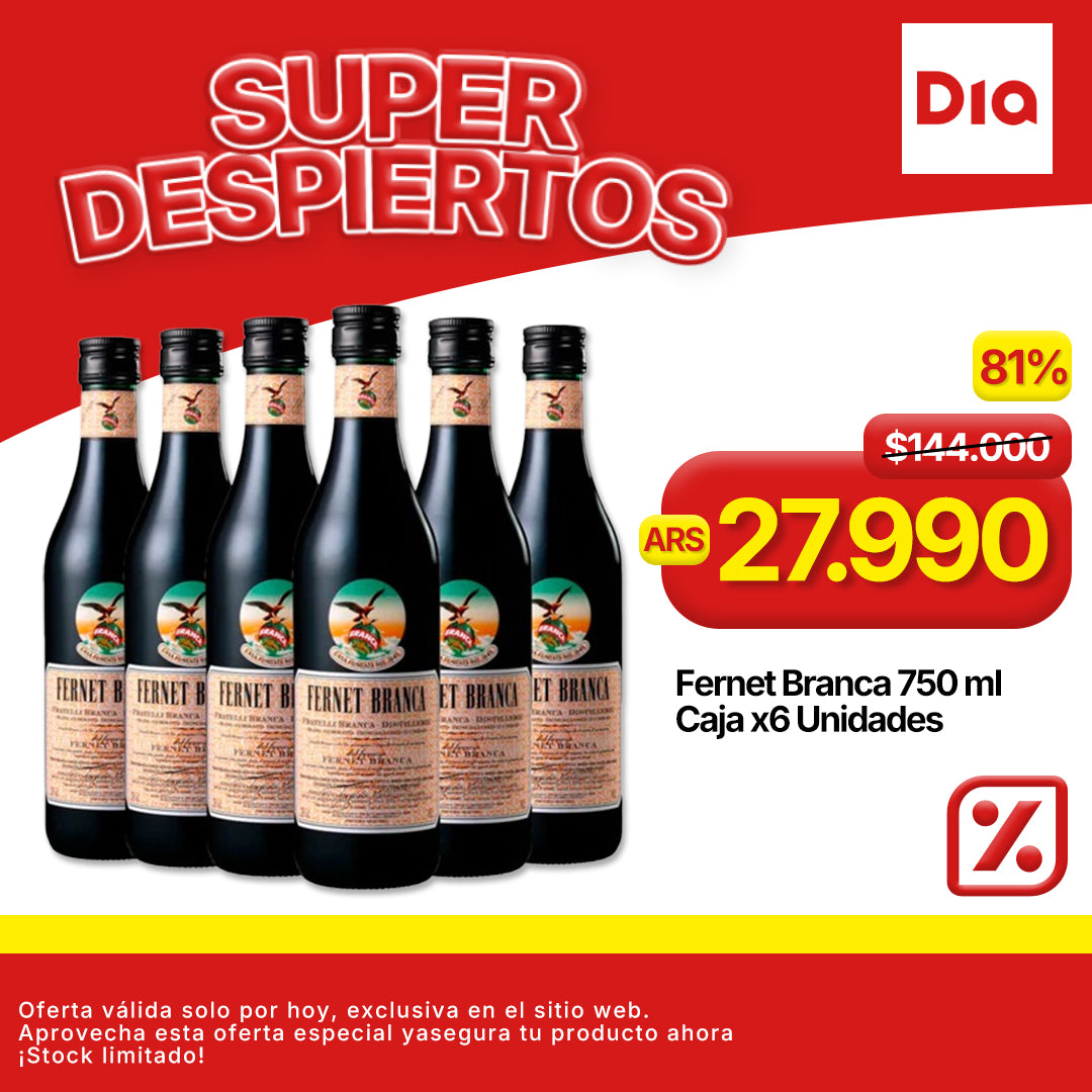 Fernet Branca 750 ml – Caja x6 Unidades