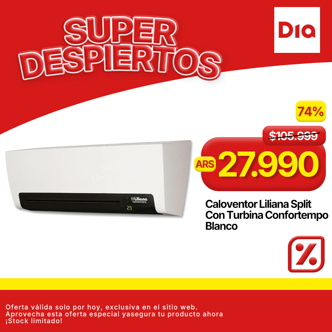 Caloventor Liliana Split Con Turbina Confortempo Blanco
