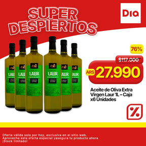 Aceite de Oliva Extra Virgen Laur 1L – Caja x6 Unidades