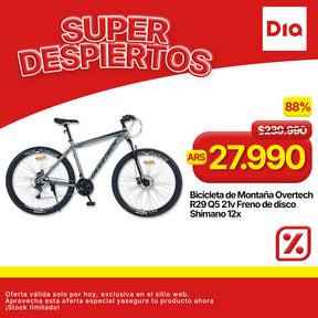 Bicicleta de Montaña Overtech R29 Q5 21v Freno de disco Shimano 12x