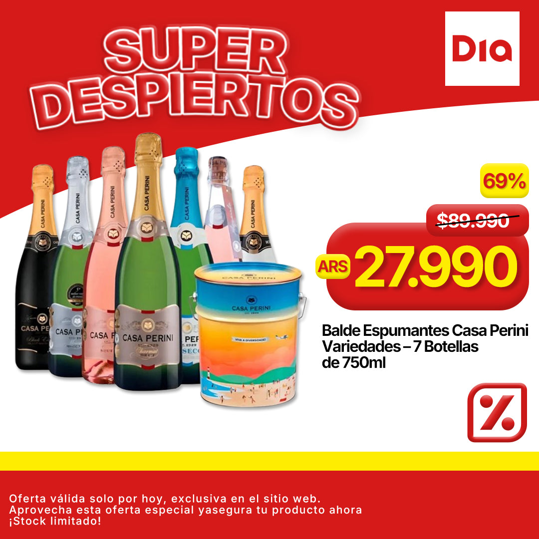 Balde Espumantes Casa Perini Variedades – 7 Botellas de 750ml