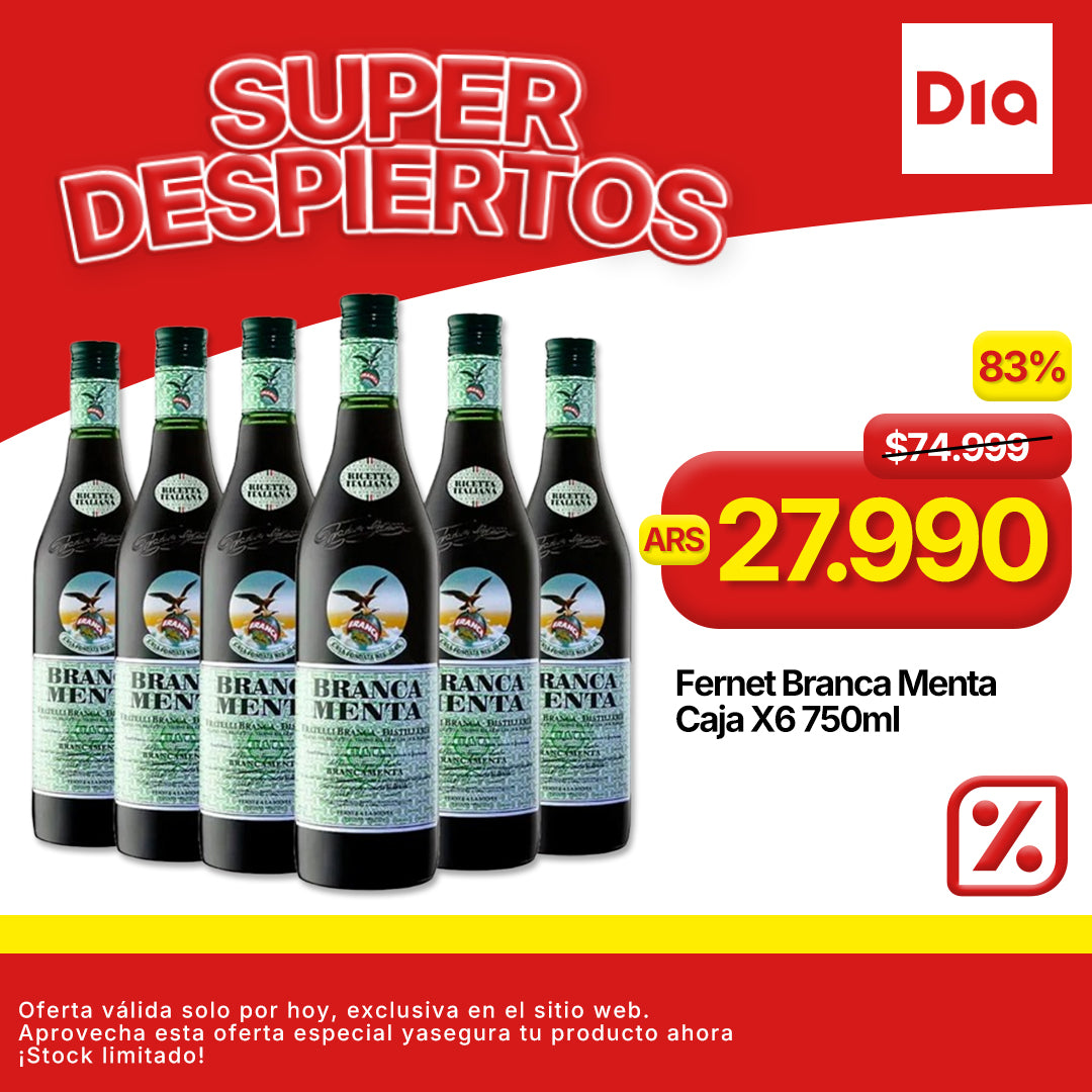 Fernet Branca Menta Caja X6 750ml