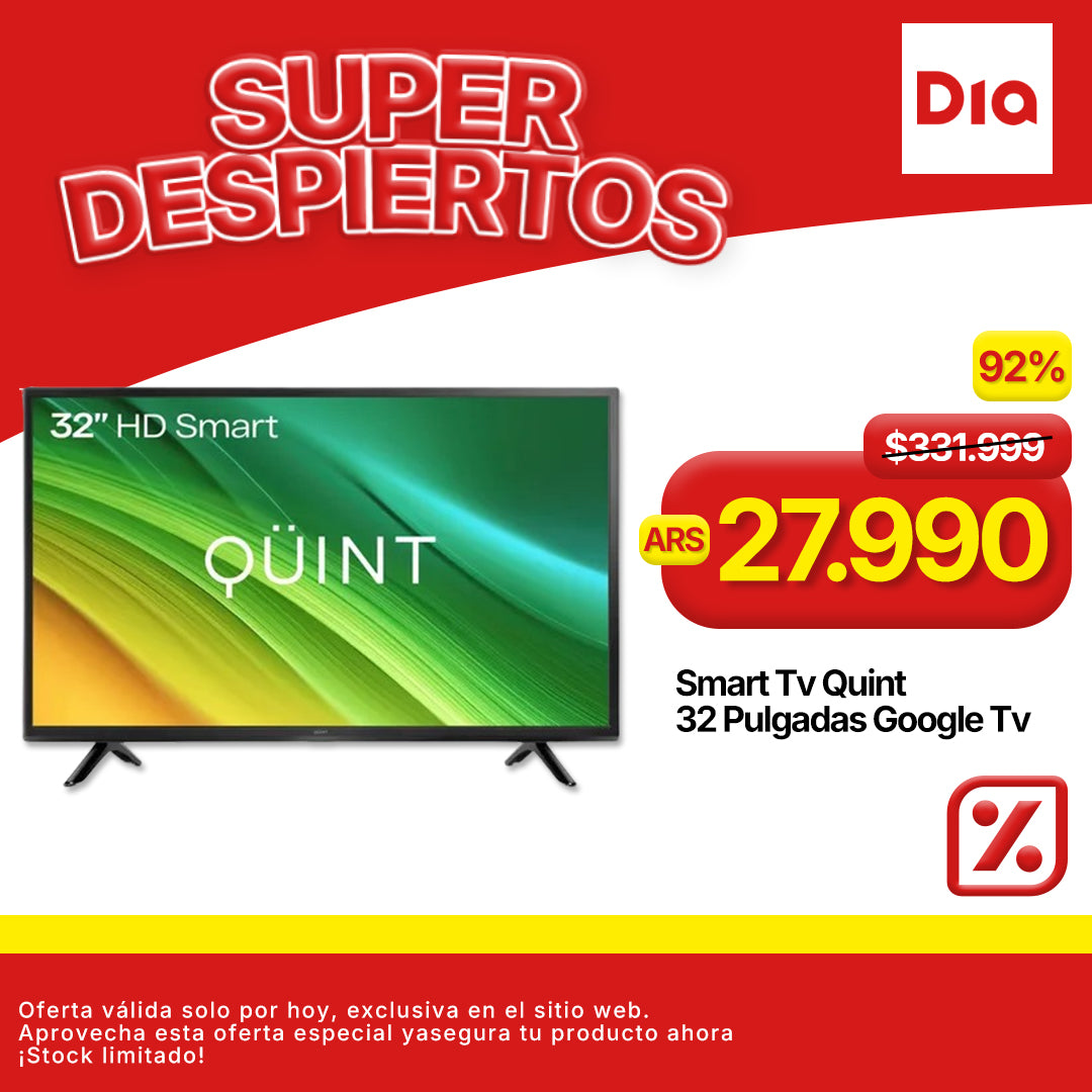 Smart Tv Quint 32 Pulgadas Qt3-32gtv2024 Google Tv Lh
