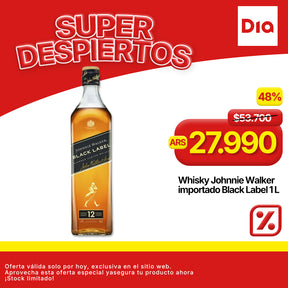 Whisky Johnnie Walker importado black label 1 l